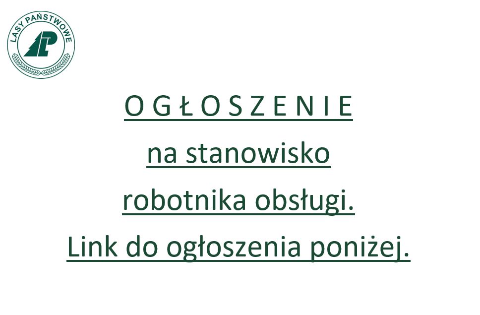 Ogłoszenie na stanowisko robotnika obsługi